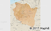 Satellite Map of Settat, shaded relief outside