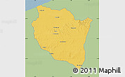 Savanna Style Map of Settat, single color outside