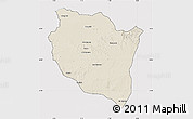 Shaded Relief Map of Settat, cropped outside