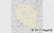Shaded Relief Map of Settat, desaturated