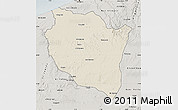 Shaded Relief Map of Settat, semi-desaturated