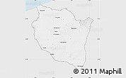 Silver Style Map of Settat, single color outside