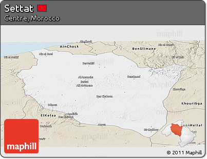 Classic Style Panoramic Map of Settat