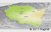 Physical Panoramic Map of Settat, desaturated