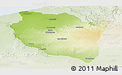 Physical Panoramic Map of Settat, lighten