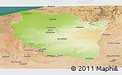 Physical Panoramic Map of Settat, satellite outside