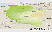 Physical Panoramic Map of Settat, shaded relief outside