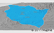 Political Panoramic Map of Settat, desaturated