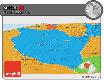 Political Panoramic Map of Settat