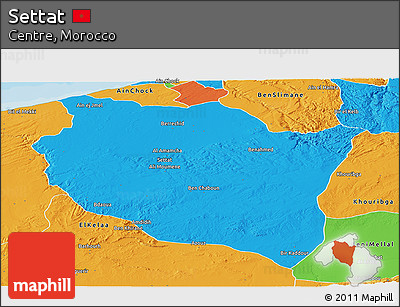 Political Panoramic Map of Settat