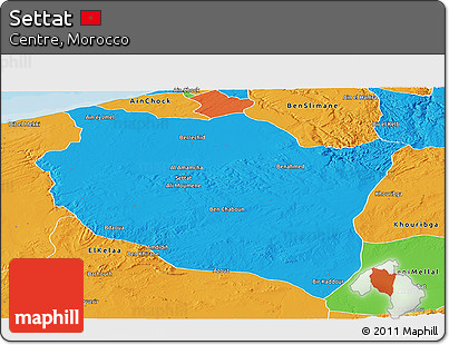 Political Panoramic Map of Settat