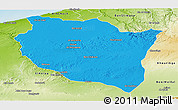 Political Panoramic Map of Settat, physical outside