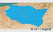 Political Panoramic Map of Settat, satellite outside