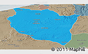 Political Panoramic Map of Settat, semi-desaturated