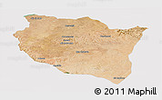 Satellite Panoramic Map of Settat, cropped outside