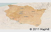 Satellite Panoramic Map of Settat, lighten
