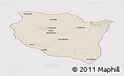 Shaded Relief Panoramic Map of Settat, cropped outside