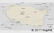 Shaded Relief Panoramic Map of Settat, desaturated
