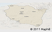 Shaded Relief Panoramic Map of Settat, lighten
