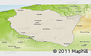 Shaded Relief Panoramic Map of Settat, physical outside