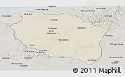 Shaded Relief Panoramic Map of Settat, semi-desaturated