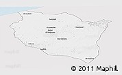 Silver Style Panoramic Map of Settat, single color outside