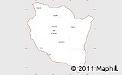 Classic Style Simple Map of Settat, cropped outside