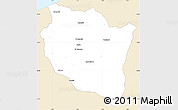 Classic Style Simple Map of Settat, single color outside