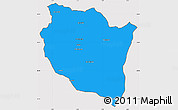 Political Simple Map of Settat, cropped outside