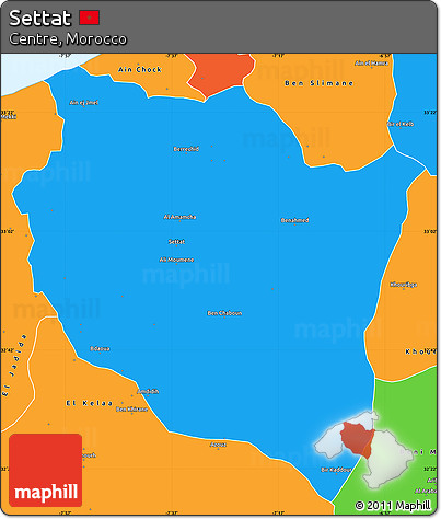 Political Simple Map of Settat