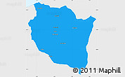 Political Simple Map of Settat, single color outside