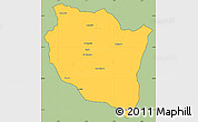 Savanna Style Simple Map of Settat, cropped outside