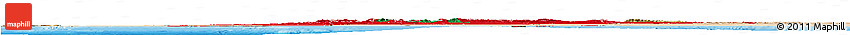 Flag Horizon Map of Morocco, satellite outside, bathymetry sea, flag centered