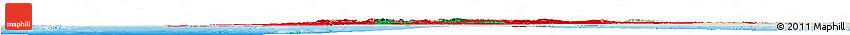 Flag Horizon Map of Morocco, shaded relief outside, flag aligned to the middle