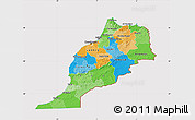 Political Map of Morocco, cropped outside