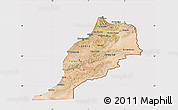 Satellite Map of Morocco, cropped outside