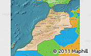Satellite Map of Morocco, political outside, satellite sea