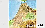 Satellite 3D Map of Nord Ouest, physical outside