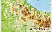 Physical Map of Chefchaouene