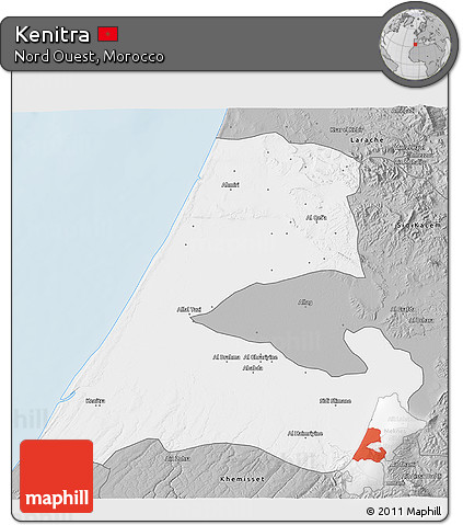 Gray 3D Map of Kenitra