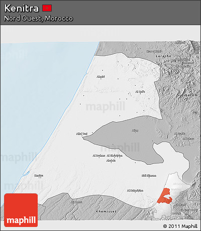 Gray 3D Map of Kenitra