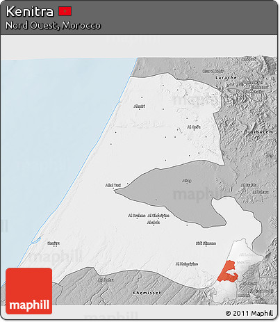Gray 3D Map of Kenitra