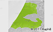 Physical 3D Map of Kenitra, lighten, desaturated