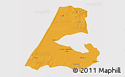 Political 3D Map of Kenitra, cropped outside