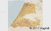 Satellite 3D Map of Kenitra, lighten