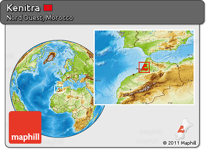 Physical Location Map of Kenitra