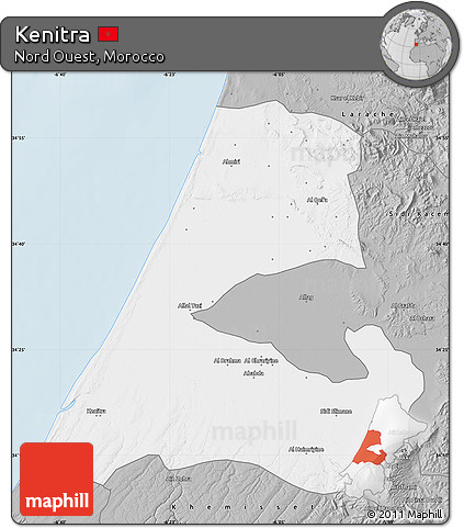 Gray Map of Kenitra