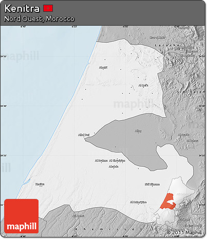 Gray Map of Kenitra