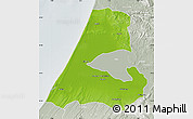 Physical Map of Kenitra, lighten, semi-desaturated