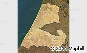 Satellite Map of Kenitra, darken